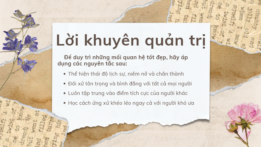 3. Lời khuyên quản trị